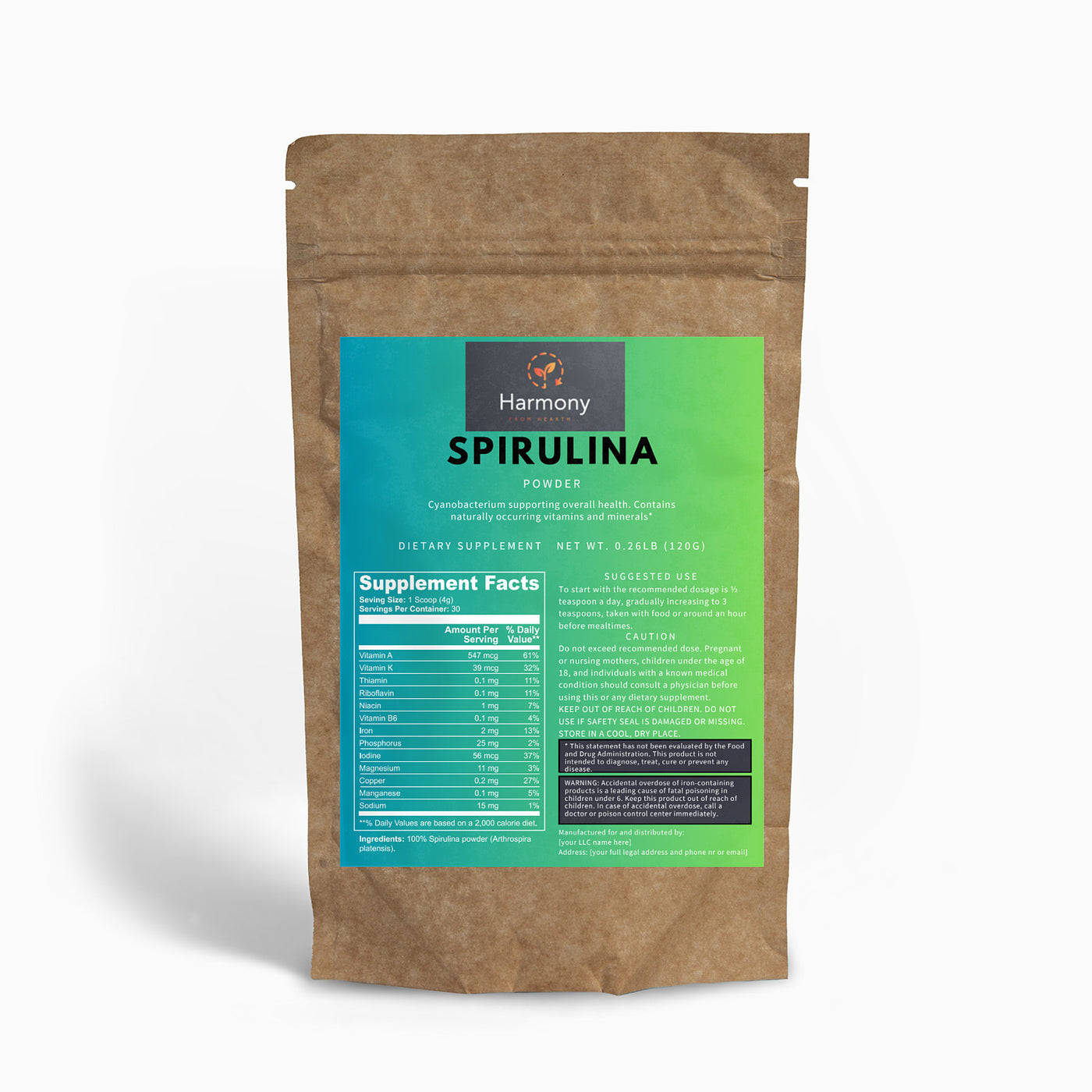 Spirulina Powder - HARMONY